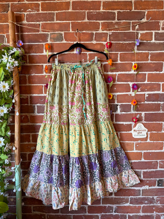 Penelope Patchwork Skirt with Pockets- Fair Trade Made