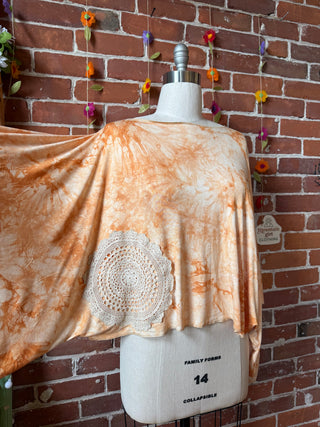 OOAK Summer Collection- Upcycled Flowy Tie Dye Tunic Poncho