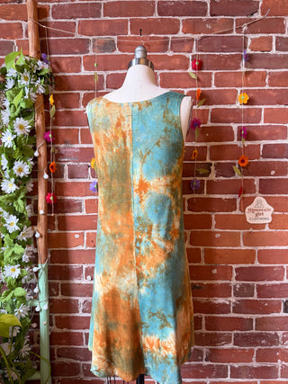 OOAK Spring Collection - Size Small-Medium Callisto Kantha Crescent Moon Tank Top Dress