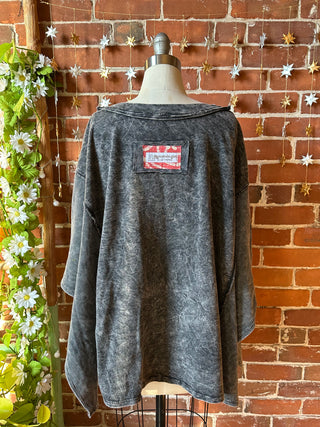 OOAK Autumn Collection - Upcycled Flower Patchwork Poncho Style Top 🌼