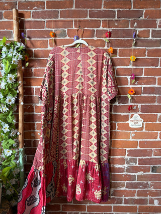 Coffee In The Morning Kantha Dress - Fits up to 3X