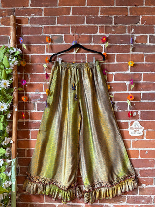 Festival Drift Wide Leg Recycled Sari Lounge Pants - Size 0-12 - Fair Trade Made
