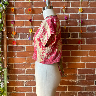 Nova Kantha Short Sleeve Wrap Top