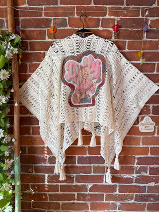 OOAK Autumn Collection - Dolly Inspired Embroidered Daisy Poncho