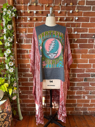 Grateful Dead Inspired Hybrid Flowy Paisley Hi Lo Top
