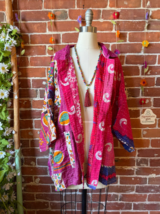 OOAK Summer Collection - Upcycled Nirvana inspired Vintage Kantha Jacket