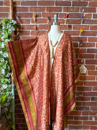 Summer Dreams 100% Silk Poncho Robe- Fair Trade Made