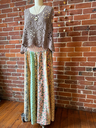 Aurora Flowy Patchwork Palazzo Pants