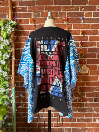 OOAK Autumn Collection- Upcycled Paul McCartney Inspired Poncho Tee