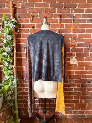 OOAK Summer Collection- Upcycled Grateful Dead Flowy Hybrid Hi Lo Tee