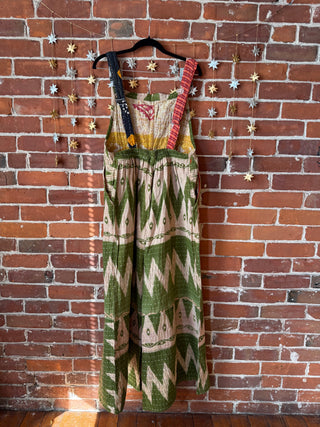 Morgana Kantha Bell Bottom Overalls / Jumpsuit