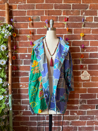 OOAK Summer Collection - Upcycled Billie Eilish Inspired Vintage Kantha Jacket
