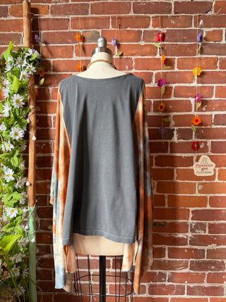 OOAK Summer Collection- Upcycled Moon Tribe Flowy Tie Dye Tunic Poncho