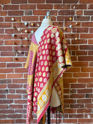 Reversible Saffron Kantha Tunic - One of A Kind