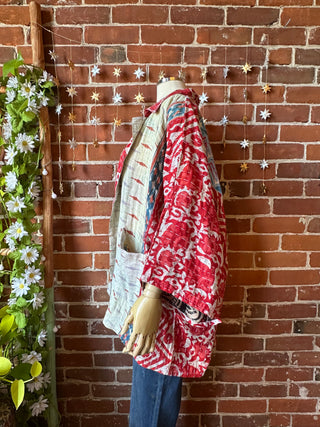 OOAK Autumn Collection - Upcycled Grateful Dead Inspired Boho Vintage Kantha Jacket