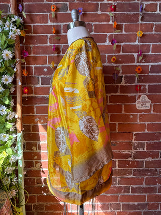 Autumn Moon Silky Flowy Kimono - Fair Trade Made - Final Sale