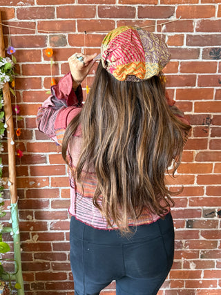 Wildflower Wanderer Patchwork Kerchief Hat - Fair Trade Made-Final Sale