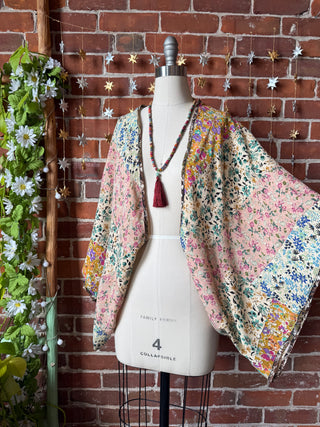 Meadow Mosaic Patchwork Cocoon Shawl