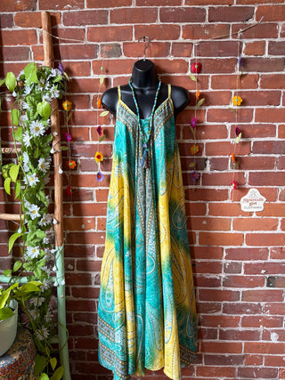 Delphia Recycled Sari Dress w/ Pockets