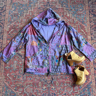 The Meadow Patchwork Hoodie Hooded Jacket - Multiple Colors Available - Fair Trade Made