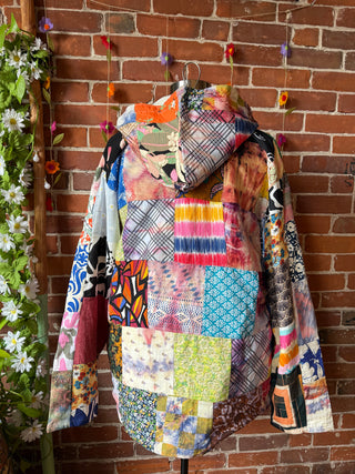 Size 1X Harmony Patchwork Hoodie Jacket