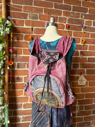 Tree of Life Convertible Cotton Backpack / Shoulder Bag - Fair Trade Made
