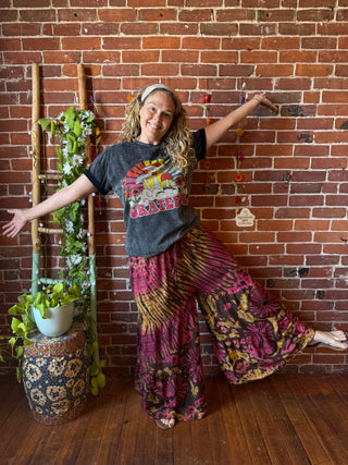 Raven Tie Dye Wide Leg Palazzo Pants - Multiple Colors Available