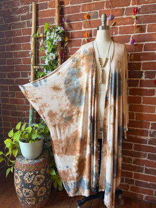OOAK Spring Collection - Callisto Kantha Crescent Moon Kimono Robe
