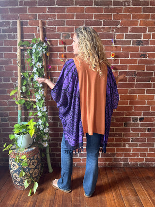 Upcycled Boho Camera Zion National Park Poncho Top
