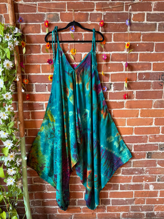 Oh So Flowy Festival Season Tie Dye Jumpsuit Fits up to 2X - Multiple Colors