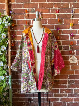 OOAK Summer Collection - Upcycled Rolling Stones Inspired Vintage Kantha Jacket