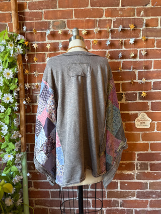 OOAK Winter Collection - Upcycled Crescent Moon Poncho Style Top 🌼