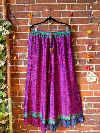 Festival Drift Recycled Sari Pants - “Plus” Size - Fair Trade Made