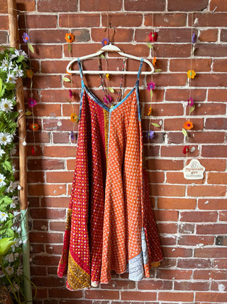 Coffee In The Morning Midi Kantha Summer Dress With Pockets - Fits up to 2X