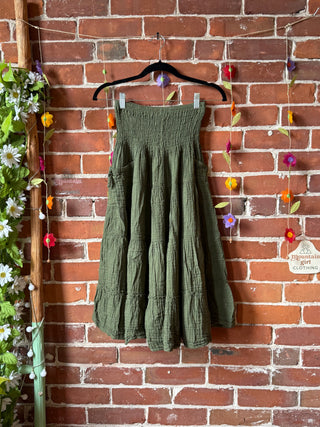 Green Meadow 100% Cotton Gauze Skirt / Mini Dress - Fair Trade Made