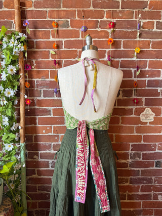 Size 0-12 In Bloom Reversible Kantha Halter Top