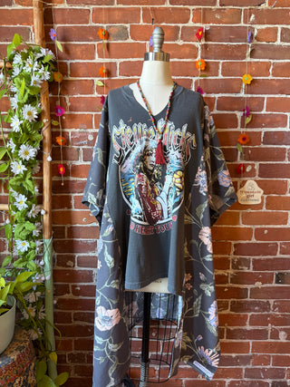 OOAK Summer Collection- Upcycled Stevie Nicks Inspired Poncho Hi Lo Tee