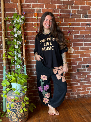 Support Live Music Cropped Tee