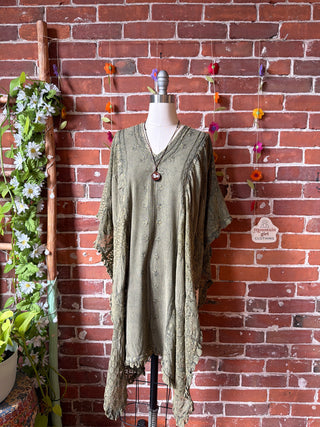 Autumn Skies Stonewashed Flowy Poncho Tunic - Multiple Colors Available- Fair Trade Made