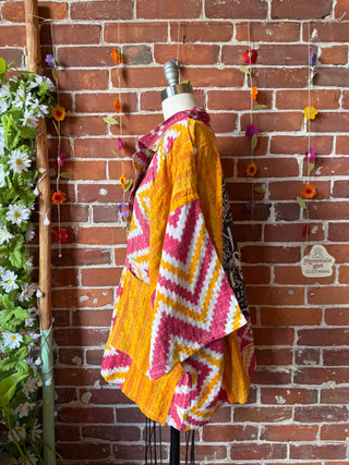 OOAK Summer Collection - Upcycled  Guns N’ Roses Inspired Vintage Kantha Jacket