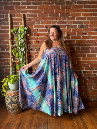 Delphia Recycled Sari Dress w/ Pockets