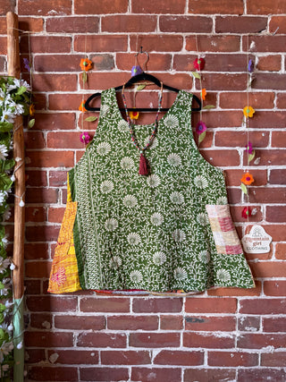 Bohemian Journey Kantha Tank - Fair Trade Made