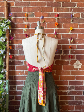 Size 0-12 In Bloom Reversible Kantha Halter Top