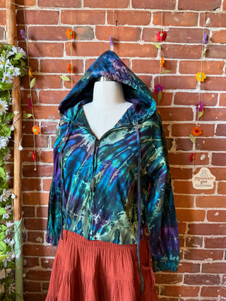 Moonstone Tie Dye Cropped Hoodie - 100% Cotton - Fair Trade Made - Multiple Colors