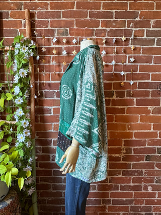 OOAK Autumn Collection - Upcycled Pearl Classic Rock Inspired Boho Vintage Kantha Jacket