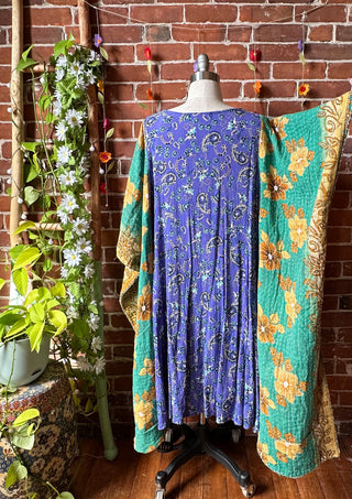 OOAK Autumn Collection - Upcycled Lainee Kantha Poncho Dress
