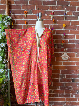 Summer Dreams 100% Silk Poncho Robe- Fair Trade Made
