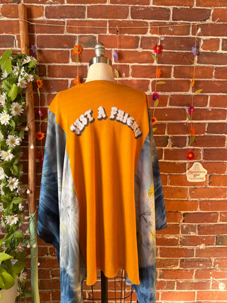 OOAK Autumn Collection- Upcycled Biz Markie Inspired Tie Dye Poncho Tee