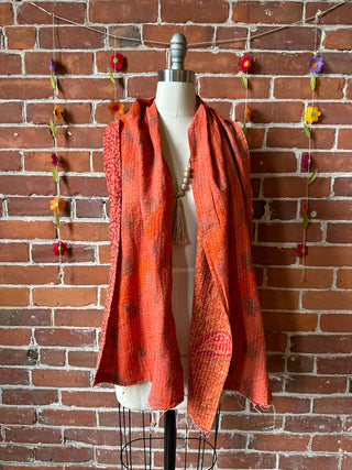 One of A Kind Upcycled Kantha Scarf