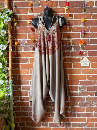 Oh So Flowy Festival Embroidered Jumpsuit Fits - Fair Trade Made -Multiple Colors